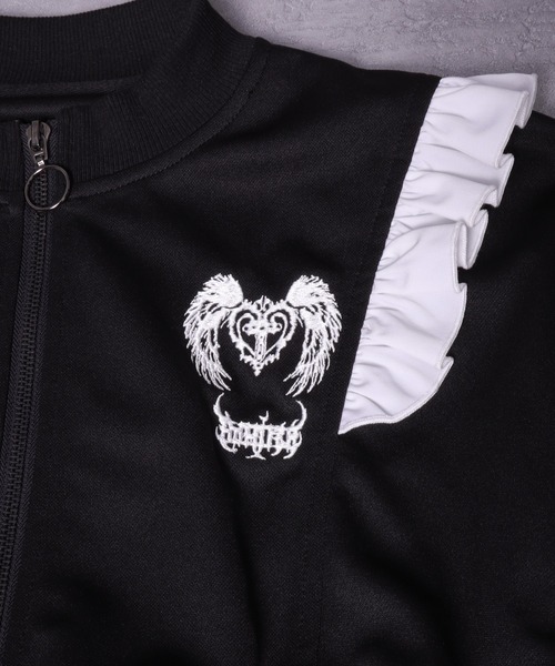 Amilige（アミリージュ） ワンピース ラインフリル袖ZIPトップス＋