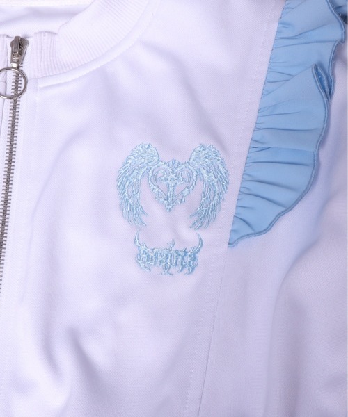 Amilige（アミリージュ） ワンピース ラインフリル袖ZIPトップス＋