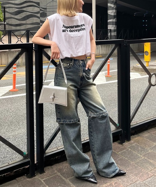 「SPIRALGIRL」 ノースリーブトップス FREE ホワイト レディース_画像5