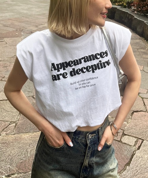 「SPIRALGIRL」 ノースリーブトップス FREE ホワイト レディース_画像6