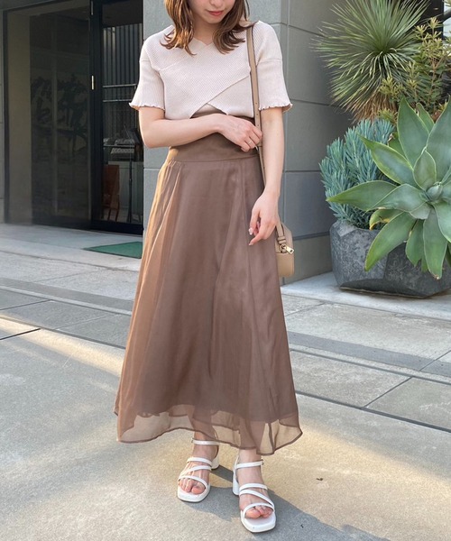 「one after another NICE CLAUP」 半袖ニット FREE ピンク レディース_画像3