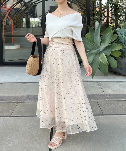 「one after another NICE CLAUP」 半袖ニット FREE ピンク レディース_画像5