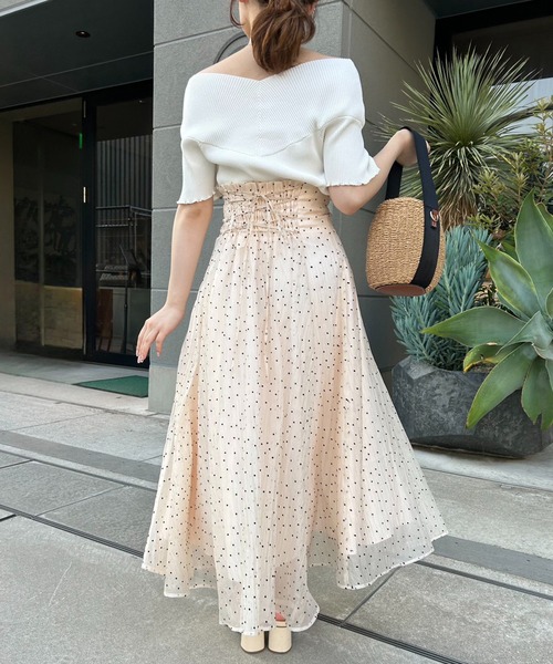 「one after another NICE CLAUP」 半袖ニット FREE ピンク レディース_画像7