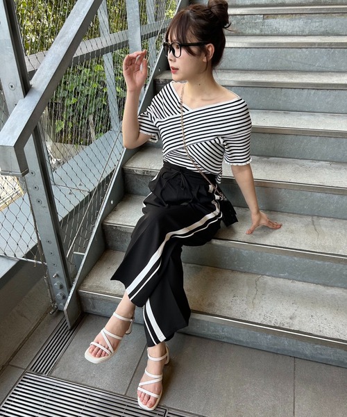 「one after another NICE CLAUP」 半袖ニット FREE ピンク レディース_画像9