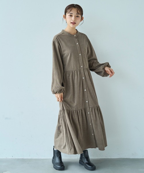 mil（ミル） ワンピース コーデュロイ ティアードワンピース「588070