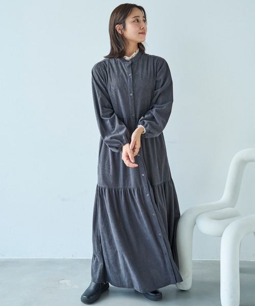 mil（ミル） ワンピース コーデュロイ ティアードワンピース「588070