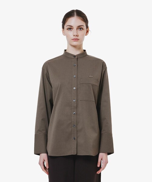 LACOSTE（ラコステ） ブラウス シャツ ロングカフススタンドカラー