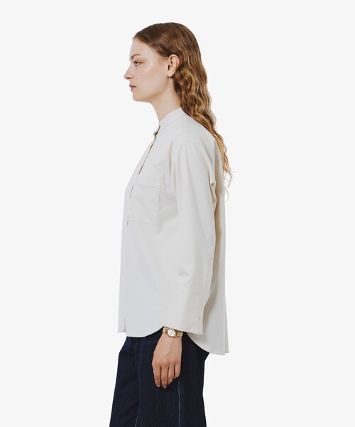 LACOSTE（ラコステ） ブラウス シャツ ロングカフススタンドカラー