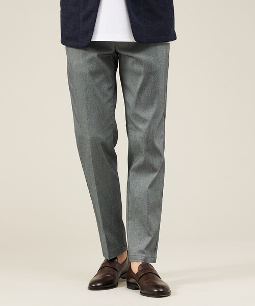 ABAHOUSE GRAY スラックス 「ハイパーストレッチ」ツイル柄 イージー