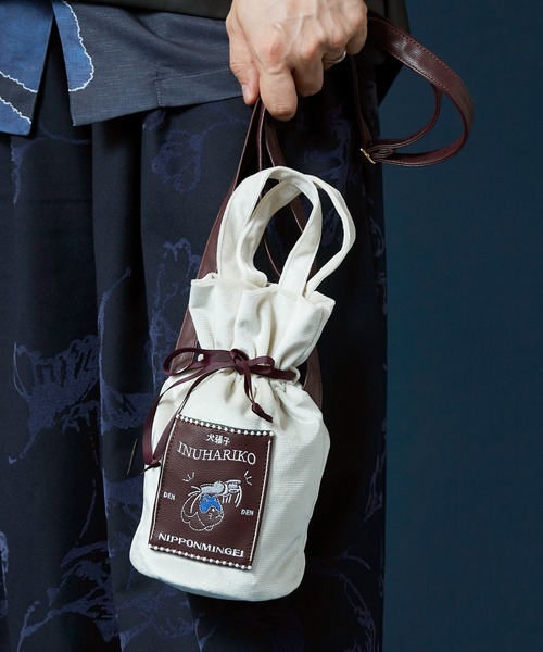 カヤ ショルダーバッグ バッグ 「カヤ」民芸ベロア巾着ミニショルダー