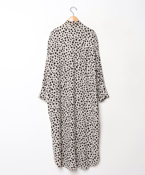 レオパードフラワープリントシャツワンピース（ワンピース）｜VERMEIL