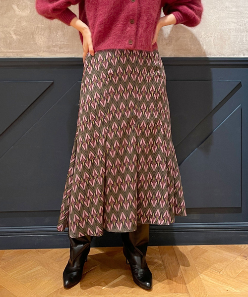 「IENA LA BOUCLE」 フレアスカート 38 ピンク レディース_画像2