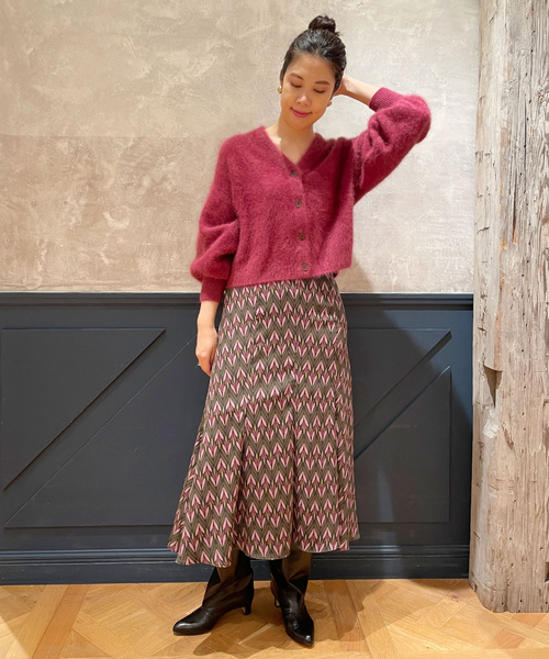 「IENA LA BOUCLE」 フレアスカート 38 ピンク レディース_画像6