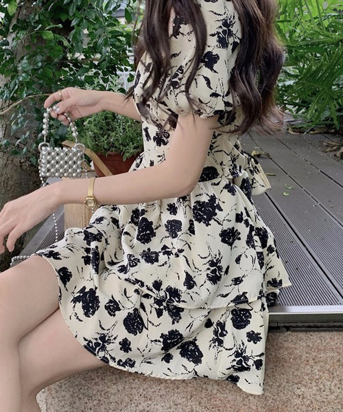 「meJane」 半袖ワンピース L クリーム レディース_画像8