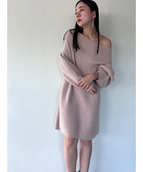 極美品 SNIDEL ミニニットワンピース ニットジャケット ピンク　セット SNIDEL - ミニニットワンピース& ニットジャケットの通販 by rucaの