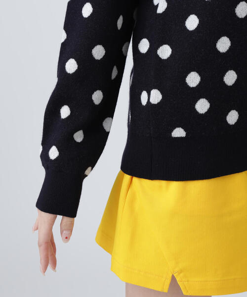 PEARLY GATES ニット セーター 14Gダブルジャガードカシミヤ混クルー