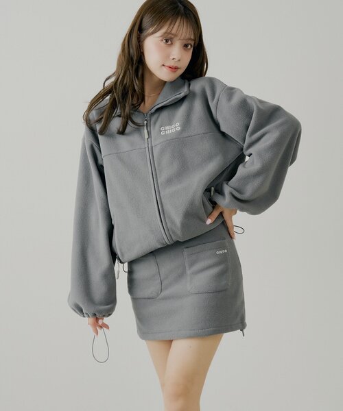 Chico（チコ） スカート 「セットアップ対応」フリース台形ミニ