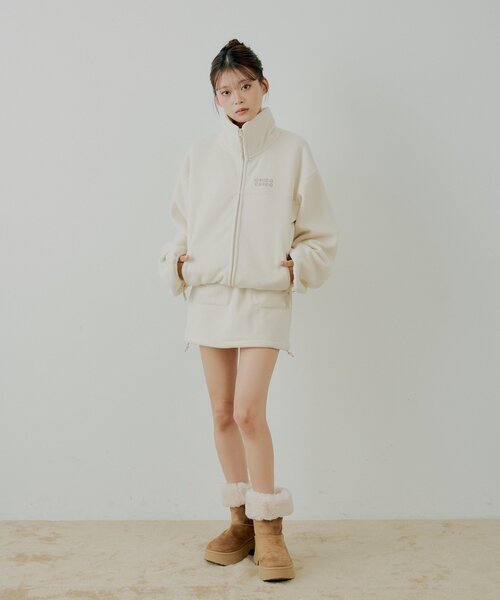 Chico（チコ） スカート 「セットアップ対応」フリース台形ミニ