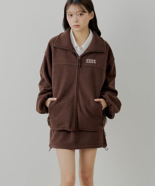Chico（チコ） スカート 「セットアップ対応」フリース台形ミニ