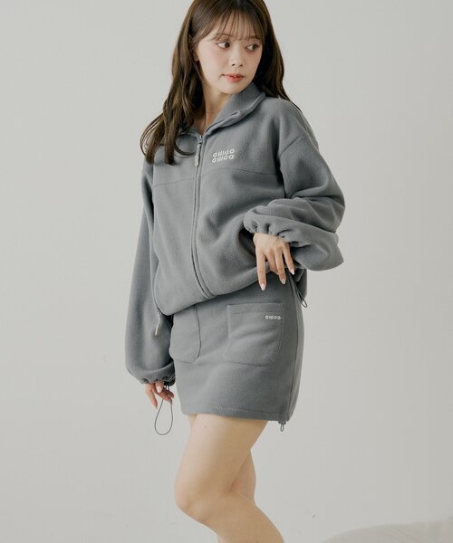 Chico（チコ） スカート 「セットアップ対応」フリース台形ミニ