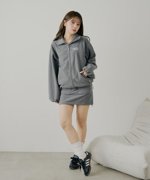 Chico（チコ） スカート 「セットアップ対応」フリース台形ミニ