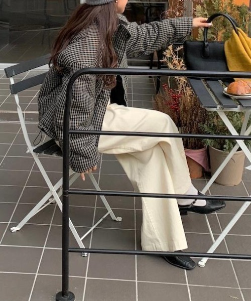 FAVORITO コート アウター 2wayリバーシブルチェック柄ブルゾン