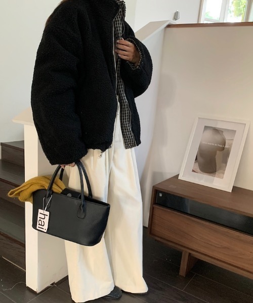 FAVORITO コート アウター 2wayリバーシブルチェック柄ブルゾン