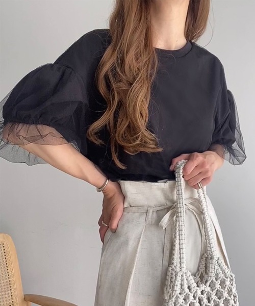 「FILLOU」 半袖ブラウス MEDIUM ベージュ レディース_画像3