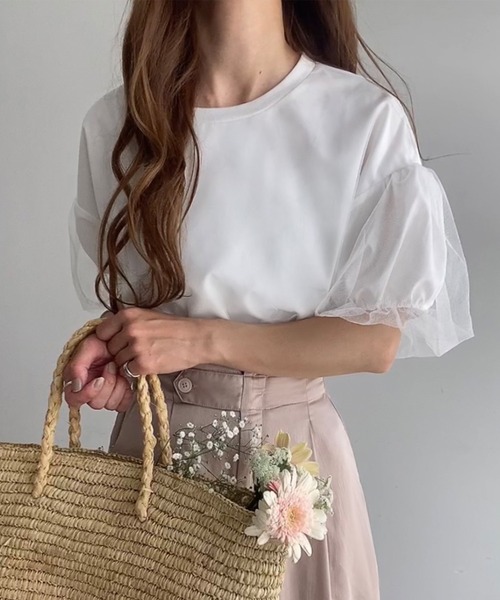 「FILLOU」 半袖ブラウス MEDIUM ベージュ レディース_画像6