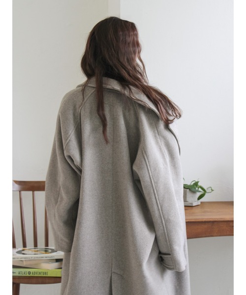 未使用/ルーズシルエットチェスターコート/ungrid/グレー Ungrid（アングリッド） コート チェスターコート ルーズシルエット