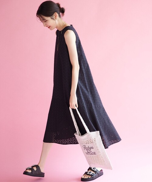 「組曲」 ノースリーブワンピース 2 ベージュ レディース_画像2