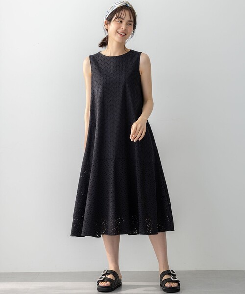 「組曲」 ノースリーブワンピース 2 ベージュ レディース_画像4