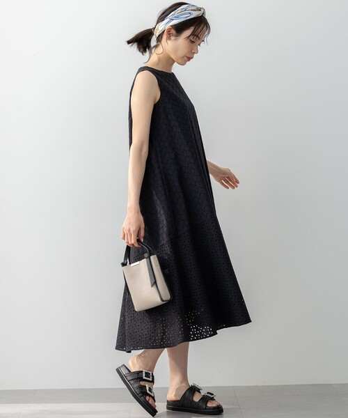 「組曲」 ノースリーブワンピース 2 ベージュ レディース_画像5