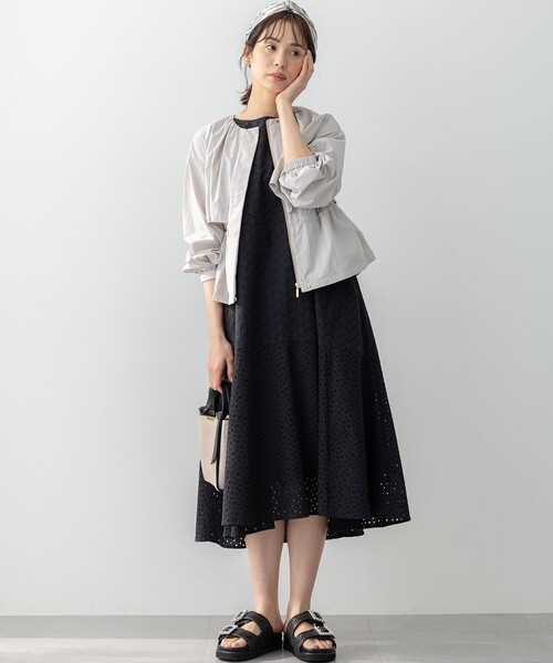 「組曲」 ノースリーブワンピース 2 ベージュ レディース_画像7