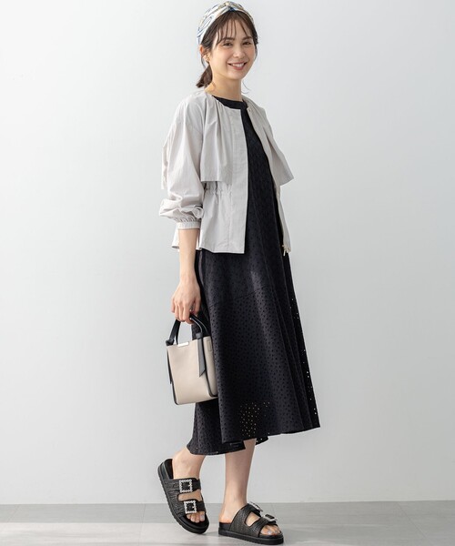 「組曲」 ノースリーブワンピース 2 ベージュ レディース_画像8