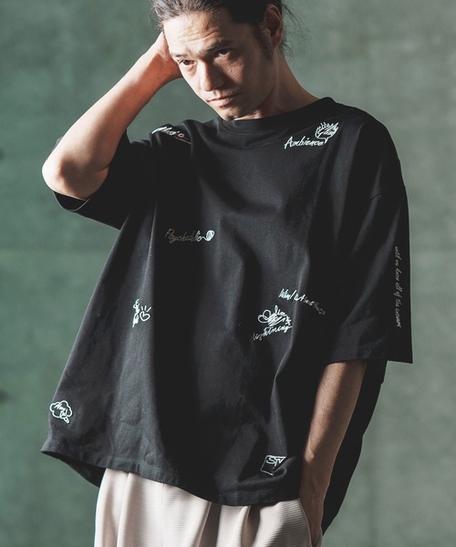 「GLIMCLAP」 半袖Tシャツ L ブラック メンズ_画像8