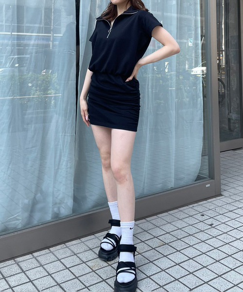 「SPIRALGIRL」 半袖ワンピース FREE ホワイト レディース_画像3