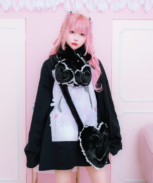 mine by LAFARY マフラー ストール モコモコマフラー レディース