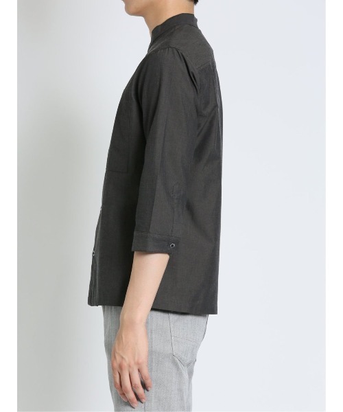 「renoma HOMME」 7分袖シャツ LARGE グレー系その他2 メンズ_画像5