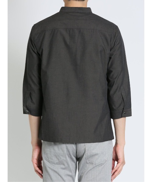 「renoma HOMME」 7分袖シャツ LARGE グレー系その他2 メンズ_画像6