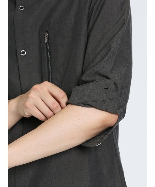 「renoma HOMME」 7分袖シャツ LARGE グレー系その他2 メンズ_画像9
