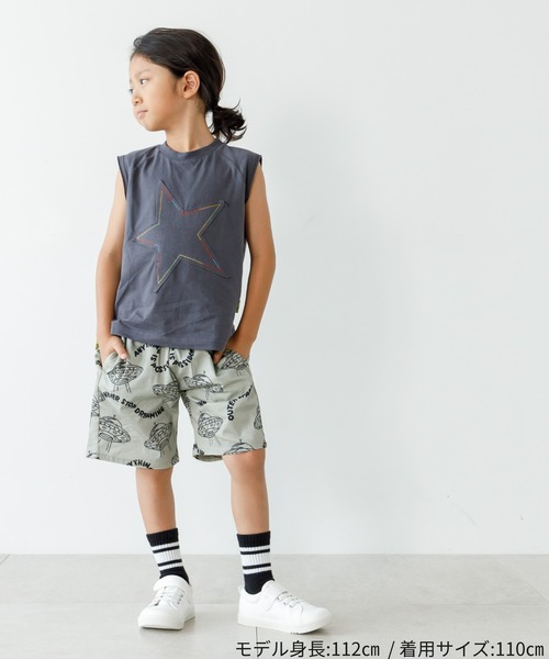 「MAKE YOUR DAY」 「KIDS」ノースリーブトップス 100 チャコールグレー キッズ_画像3