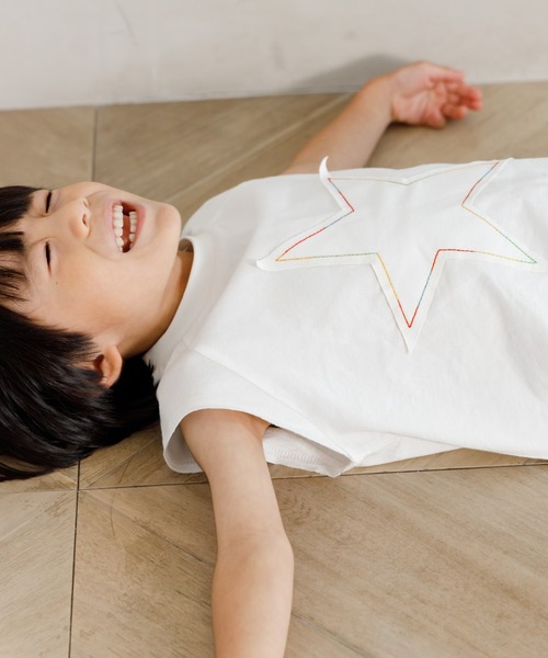 「MAKE YOUR DAY」 「KIDS」ノースリーブトップス 100 チャコールグレー キッズ_画像4