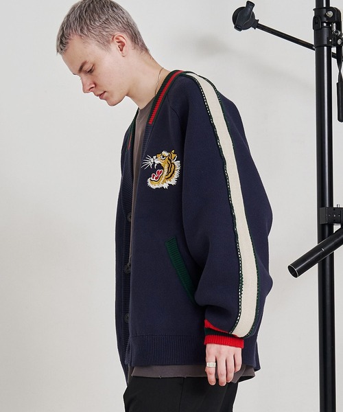 seesaw SKA CARDIGAN/スカカーディガン ブラック SeeSew カーディガン 「UNISEX」SKA CARDIGAN/スカカーディガン メンズ