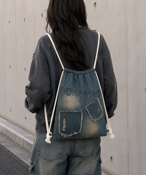 8 エコバッグ デニムナップサック : ZOZOTOWN Yahoo!店 - 通販