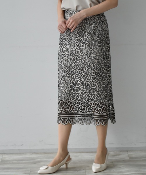 「RANAN」 スカート L ブラック系その他 レディース_画像6