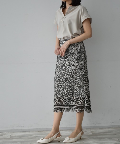 「RANAN」 スカート L ブラック系その他 レディース_画像8