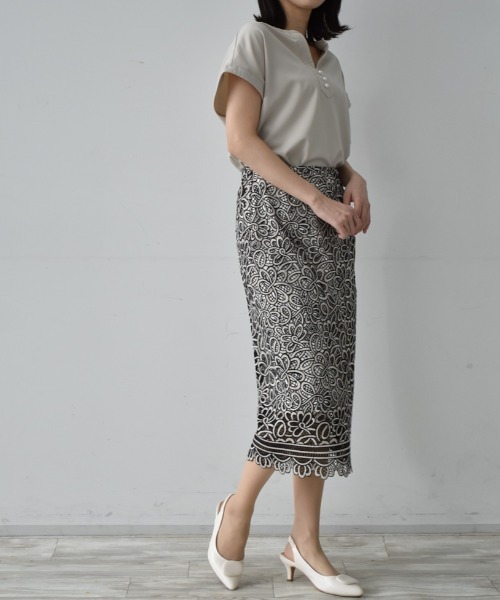 「RANAN」 スカート L ブラック系その他 レディース_画像9