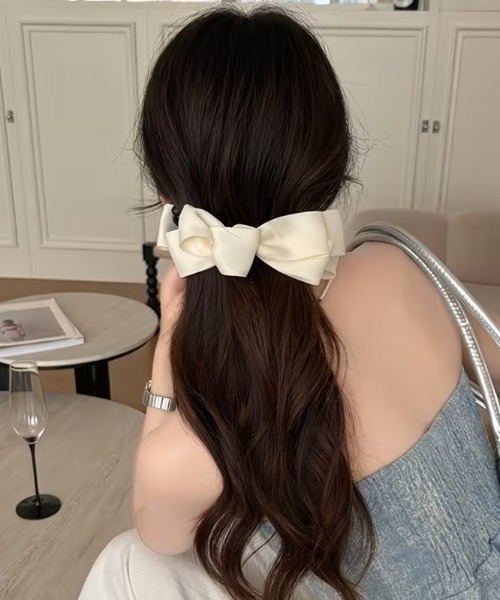 ヘアクリップ サテン リボン バナナ クリップ : ZOZOTOWN Yahoo!店