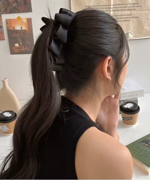 ヘアクリップ サテン リボン バナナ クリップ : ZOZOTOWN Yahoo!店